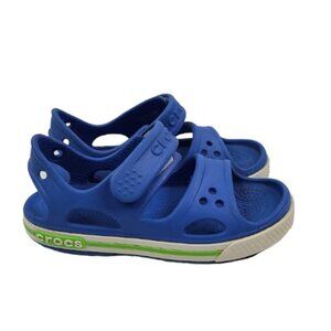 Crocs Boy's Blue Crockband II Hook & Loop Water Casual Sandal Size 11